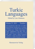 Cover: Turkic Languages 25 (2021) 1 - Harrassowitz Verlag