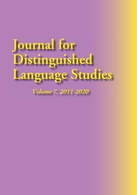 Enlarge image Cover: Journal for Distinguished Language Studies, Vol. 7, 2011-2020 - Msi Press