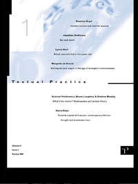 Enlarge image Cover: Textual Practice - Routledge