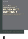 Cover: Fragmenta Curiensia - De Gruyter