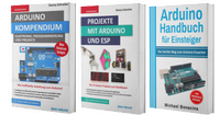Enlarge image Cover: Arduino Kompendium + Projekte mit Arduino und ESP + Arduino Handbuch für Einsteiger - BMU Media Verlag