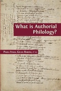 Cover: What is Authorial Philology? - Open Book Publishers
