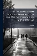 Cover: Selections From Modern Authors, for the Use of Schools, by Mrs. Gething - Nabu Press