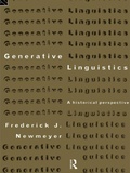 Cover: Generative Linguistics - Routledge