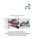 Cover: Position der MTM ASSOCIATION e. V. zum Wandel des Einsatzes und der Anwendung von MTM-Prozessbausteinsystemen - MTM ASSOCIATION