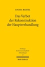 Cover: Das Verbot der Rekonstruktion der Hauptverhandlung - Mohr Siebeck