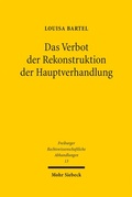 Cover: Das Verbot der Rekonstruktion der Hauptverhandlung - Mohr Siebeck