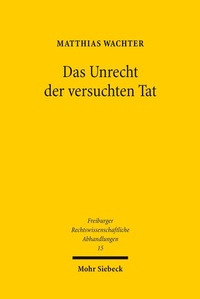 Abbildung von: Das Unrecht der versuchten Tat - Mohr Siebeck