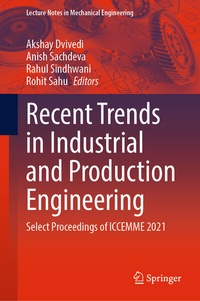 Enlarge image Cover: Recent Trends in Industrial and Production Engineering - Springer