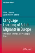 Cover: Language Learning of Adult Migrants in Europe - Springer