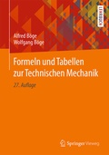 Cover: Formeln und Tabellen zur Technischen Mechanik - Springer Vieweg