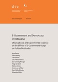 Cover: E-government and democracy in Botswana - German Institute of Development and Sustainability (IDOS) gGmbH