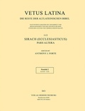 Cover: Sirach (Ecclesiasticus) - Pars altera - Verlag Herder