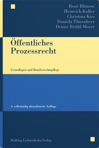 Abbildung von: Öffentliches Prozessrecht - Helbing & Lichtenhahn