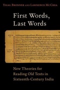 Cover: First Words, Last Words - Oxford University Press Inc