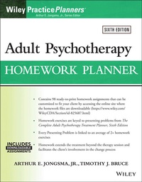 Abbildung von: Adult Psychotherapy Homework Planner - Wiley