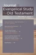 Cover: Journal for the Evangelical Study of the Old Testament, 7.1 - Wipf and Stock Publishers