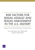 Cover: Risk Factors for Sexual Assault and Sexual Harassment in the U.S. Military - RAND