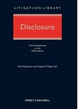 Cover: Disclosure 3rd Supplement - Sweet & Maxwell