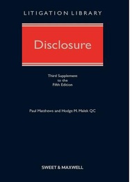 Enlarge image Cover: Disclosure 3rd Supplement - Sweet & Maxwell