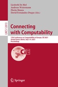 Cover: Connecting with Computability - Springer