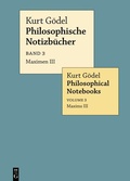 Cover: Maximen III / Maxims III - De Gruyter