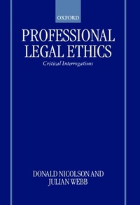 Enlarge image Cover: Professional Legal Ethics - OUP eBook