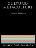 Cover: Culture/Metaculture - Routledge