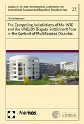 Cover: The Competing Jurisdictions of the WTO and the UNCLOS Dispute Settlement Fora in the Context of Multifaceted Disputes - Nomos