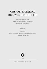 Abbildung von: Gesamtkatalog der Wiegendrucke - Hiersemann, A