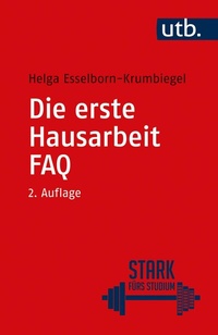 Abbildung von: Die erste Hausarbeit - FAQ - UTB