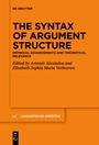 Cover: The Syntax of Argument Structure - De Gruyter