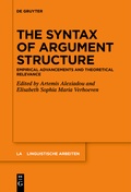 Cover: The Syntax of Argument Structure - De Gruyter