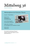 Cover: Metamorphosen der Kritischen Theorie - Hamburger Edition