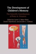Cover: The Development of Children's Memory - Cambridge University Press