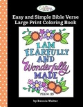 Cover: The Coloring Cafe-Easy and Simple Bible Verse Large Print Coloring Book - Rj Smart Publishing