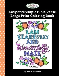Enlarge image Cover: The Coloring Cafe-Easy and Simple Bible Verse Large Print Coloring Book - Rj Smart Publishing