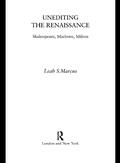 Cover: Unediting the Renaissance - Routledge