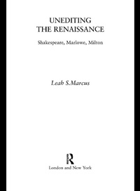 Enlarge image Cover: Unediting the Renaissance - Routledge