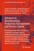 Cover: Advances in Manufacturing, Production Management and Process Control - Springer