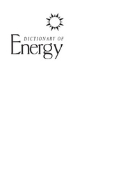 Enlarge image Cover: Dictionary of Energy - Elsevier