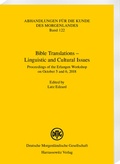 Cover: Bible Translations - Linguistic and Cultural Issues - Harrassowitz Verlag