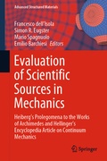 Cover: Evaluation of Scientific Sources in Mechanics - Springer