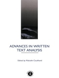 Cover: Advances in Written Text Analysis - Routledge