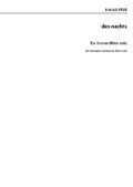 Cover: des nachts - BoD - Books on Demand