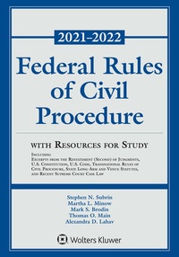 Abbildung von: Federal Rules of Civil Procedure with Resources for Study - Aspen Publishing