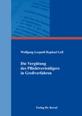 Bild: Die Verg&uuml;tung des Pflichtverteidigers in Gro&szlig;verfahren - Kovac, Dr. Verlag