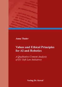 Enlarge image Cover: Values and Ethical Principles for AI and Robotics - Kovac, Dr. Verlag