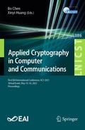 Cover: Applied Cryptography in Computer and Communications - Springer