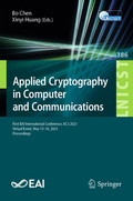 Cover: Applied Cryptography in Computer and Communications - Springer